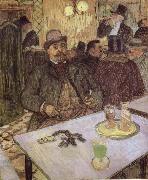 unknow artist Lautrec-s Monsieur Boileau at the Cafe oil on canvas